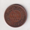 1899 British- India 1/2 Pice (Victoria) Calcutta Mint Rare Coin#C-160 - Image 2