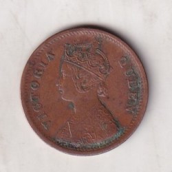 1862 British- India 1/2 Pice (Victoria) Calcutta Mint Rare Coin#C-161