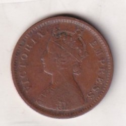 1886 British- India 1/2 Pice (Victoria) Calcutta Mint Rare Coin#C-169