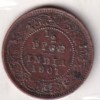 1901 British- India 1/2 Pice (Victoria) Calcutta Mint Rare Coin#C-175 - Image 2