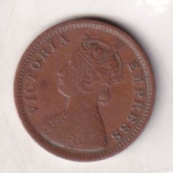 1886 British- India 1/2 Pice (Victoria) Calcutta Mint Rare Coin#C-205