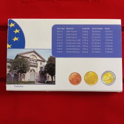 Alternative view of Rare 2003 official Germany Euro coin Proof set the Karlsruhe mint indicated by the 'G' mint Mark