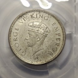 British India George VI Half Rupee 1939 Silver Coin UNC