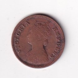 1897 British- India 1/2 Pice (Victoria) Calcutta Mint Rare Coin#C-217