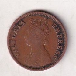 1897 British- India 1/2 Pice (Victoria) Calcutta Mint Rare Coin#C-223