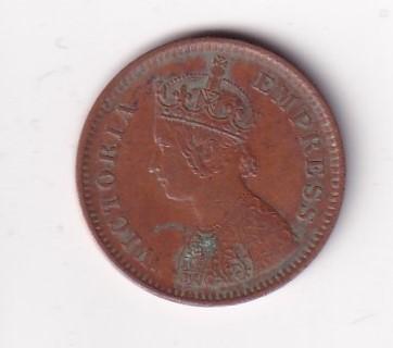 1893 British- India 1/2 Pice (Victoria) Calcutta Mint Rare Coin#C-218