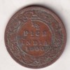 1900 British- India 1/2 Pice (Victoria) Calcutta Mint Rare Coin#C-224 - Image 2