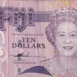 Fiji 10 Dollars - Elizabeth II Rare Note #B2