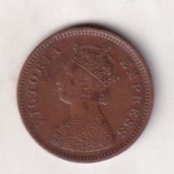 1889 British- India 1/2 Pice (Victoria) Calcutta Mint Rare Coin#C-225