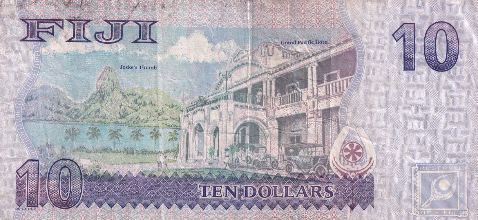 Fiji 10 Dollars - Elizabeth II Rare Note #B2