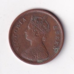 1862 British- India 1/2 Pice (Victoria) Calcutta Mint Rare Coin#C-220
