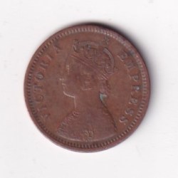 1887 British- India 1/2 Pice (Victoria) Calcutta Mint Rare Coin#C-221