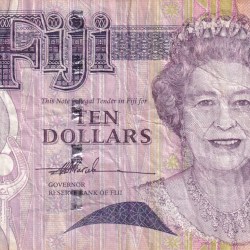 Fiji 10 Dollars - Elizabeth II Rare Note #B2