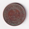 1900 British- India 1/2 Pice (Victoria) Calcutta Mint Rare Coin#C-258 - Image 2
