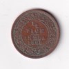 1898 British- India 1/2 Pice (Victoria) Calcutta Mint Rare Coin#C-232 - Image 2