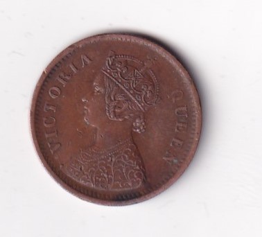 1862 British- India 1/2 Pice (Victoria) Calcutta Mint Rare Coin#C-234