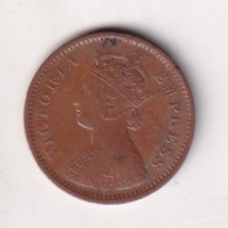 1887 British- India 1/2 Pice (Victoria) Calcutta Mint Rare Coin#C-230