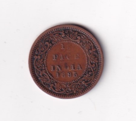 1895 British- India 1/2 Pice (Victoria) Calcutta Mint Rare Coin#C-237