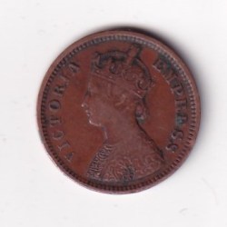 1895 British- India 1/2 Pice (Victoria) Calcutta Mint Rare Coin#C-237