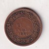1890 British- India 1/2 Pice (Victoria) Calcutta Mint Rare Coin#C-241 - Image 2