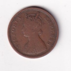 1898 British- India 1/2 Pice (Victoria) Calcutta Mint Rare Coin#C-240