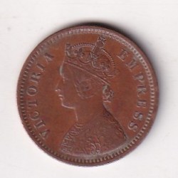 1892 British- India 1/2 Pice (Victoria) Calcutta Mint Rare Coin#C-244