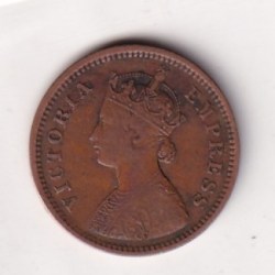 1895 British- India 1/2 Pice (Victoria) Calcutta Mint Rare Coin#C-245
