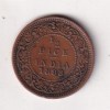 1898 British- India 1/2 Pice (Victoria) Calcutta Mint Rare Coin#C-246 - Image 2