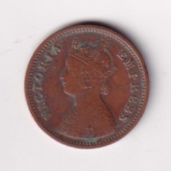 Alternative view of ( 1885 ) Rare Date British - India ½ Pice - Victoria Rare Coin #C-287