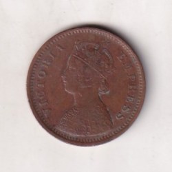 1890 British- India 1/2 Pice (Victoria) Calcutta Mint Rare Coin#C-259