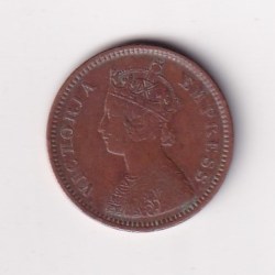 Alternative view of ( 1888 ) Rare Date British - India ½ Pice - Victoria Rare Coin #C-293