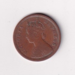 Alternative view of ( 1888 ) Rare Date British - India ½ Pice - Victoria Rare Coin #C-286