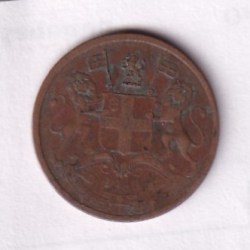 British-India 1/2 Pice 1853 Victoria Rare Coin #C-269