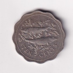 Alternative view of Bahamas 10 Cents 1987 lowest price Rare Coin #C-296