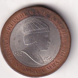 Angola 20 Kwanzas 2014 (Rainha Njinga) Bimetallic Commemorative Coin#C-312
