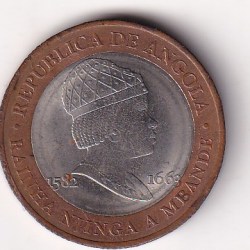 Angola 20 Kwanzas 2014 (Rainha Njinga) Bimetallic Commemorative Coin#C-313