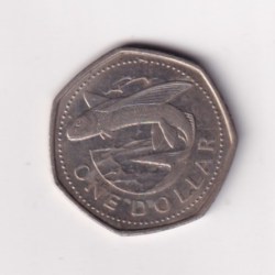 Barbados 1 Dollar 1989 - Elizabeth II lowest price Rare Coin #C-299