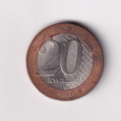 Alternative view of Angola 20 Kwanzas 2014 Rainha Njinga lowest price Rare Coin #C-303