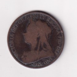 Alternative view of United Kingdom 1 Penny 1897 - Victoria lowest price Rare Coin #C-305