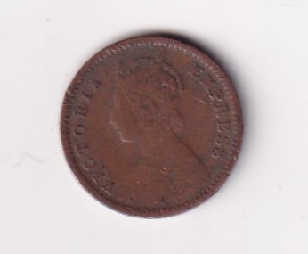 India - British 1⁄12 Anna 1885 - Victoria lowest price Rare Coin #C-322 - Image 2
