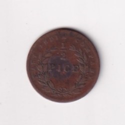 Alternative view of India - British ½ Pice 1853 - Victoria lowest price Rare Coin #C-324
