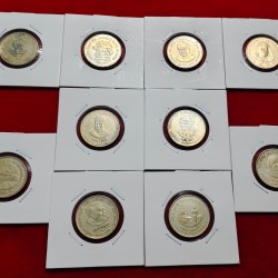 5 RUPEE 10 DIFFERENT COMMERATIVE COIN