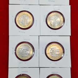 10 RUPEE 8 COIN SET 2019 TO 2025 MISSING 2021 AKAM COIN