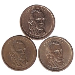 United States 1 Dollar 2009 James k. Polk Commemorative Issue Rare Coin {Buyer Will Receive Randomly 1 Coin} #C-360