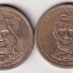 United States 1 Dollar 2010 Abraham Lincoln Commemorative Issue Rare Coin {Buyer Will Receive Randomly 1 Coin} #C-363