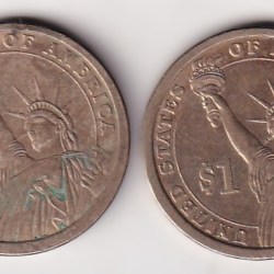 Alternative view of United States 1 Dollar 2010 Abraham Lincoln Commemorative Issue Rare Coin {Buyer Will Receive Randomly 1 Coin} #C-363