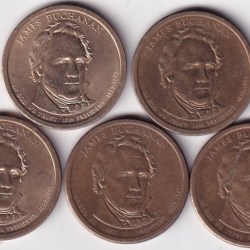United States 1 Dollar 2010 James Buchanan Commemorative issue Rare Coin { Buyer will receive randomly 1 coin} #C-357