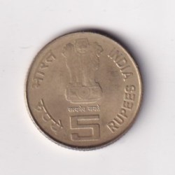 Alternative view of 5 RUPEES MOTHER TERESA 1910-2010 RARE UNC COIN #C-368