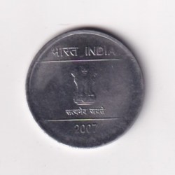 Alternative view of REPUBLIC INDIA 1 RUPEE 2007 ( BOMBAY MINT) THUMB RARE UNC COIN #C-371