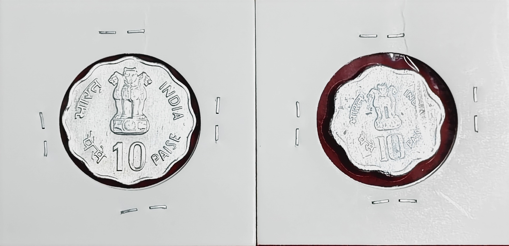 10 PAISA 2 COINS SET IX ASIAN GAMES AND WORLD FOOD DAY